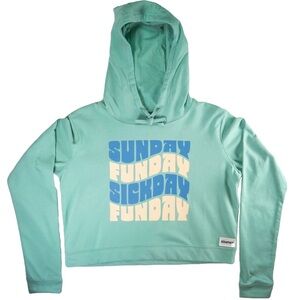 SICKDAY Women's Sunday Funday Pullover Cropped Hoodie M